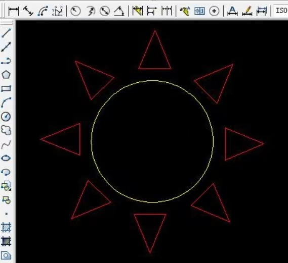 如何用CAD绘制太阳？