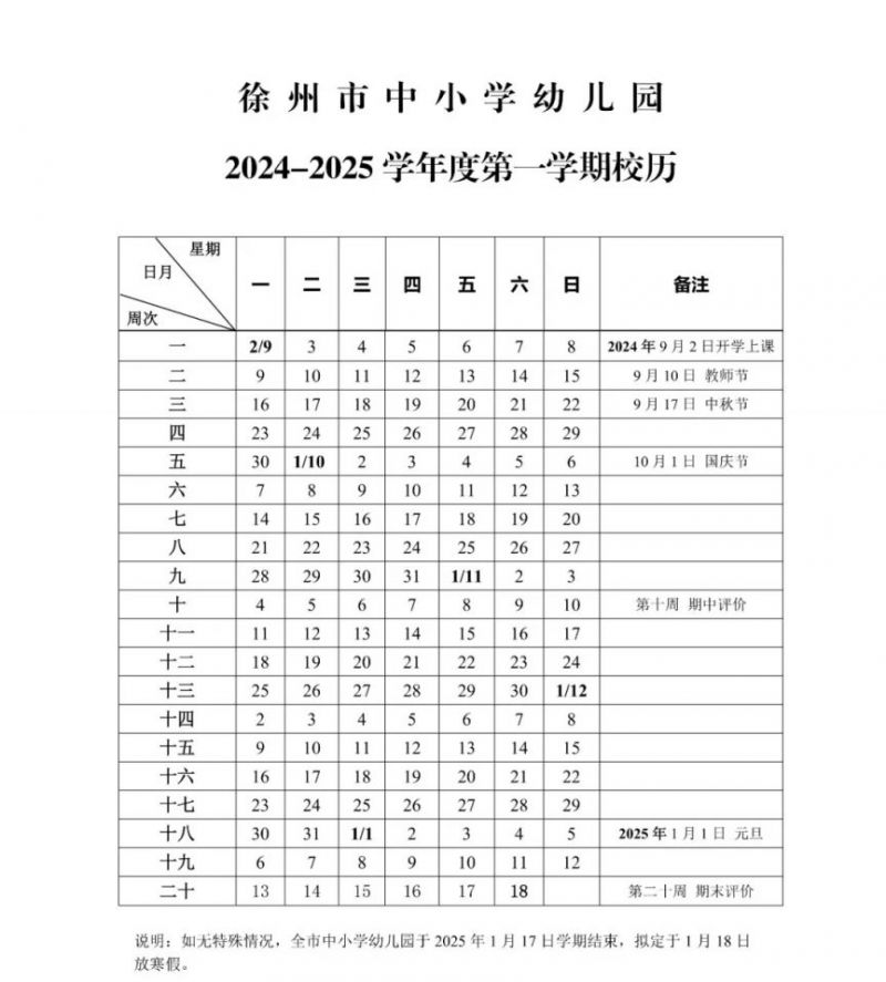 江苏徐州中小学什么时候放寒假 徐州大学寒假放假时间2025