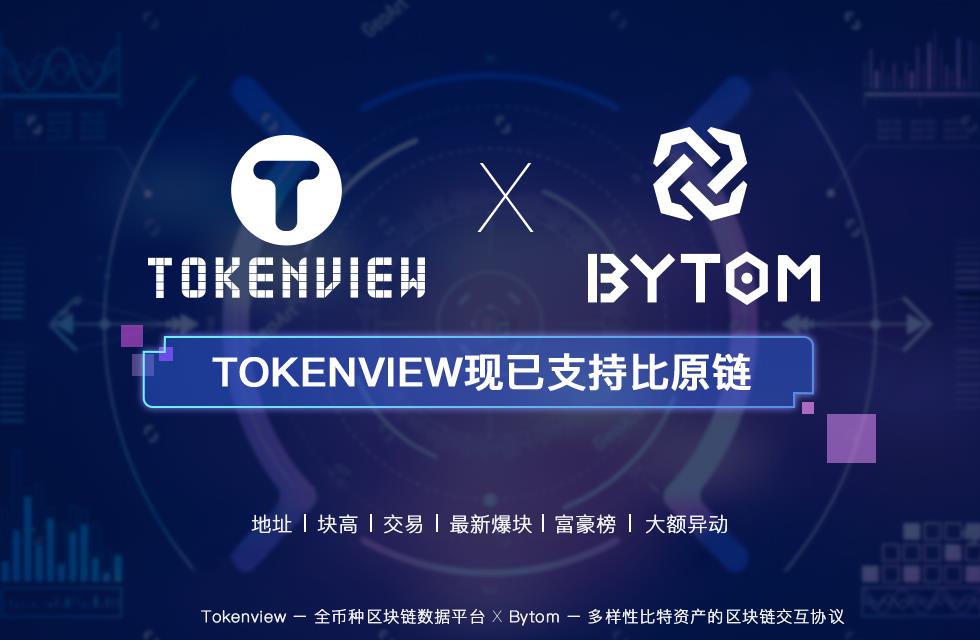 Tokenview现已上线比原链 Bytom（BTM）