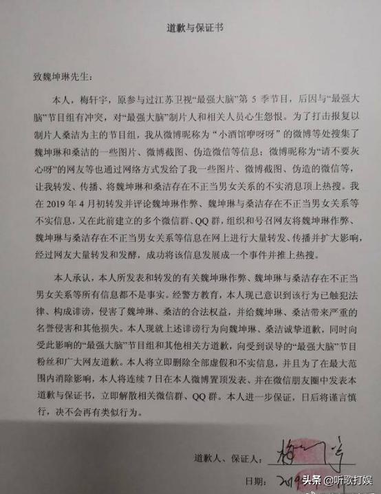 《最强大脑》被黑证据曝光，梅轩宇发道歉声明承认发动粉丝黑对手