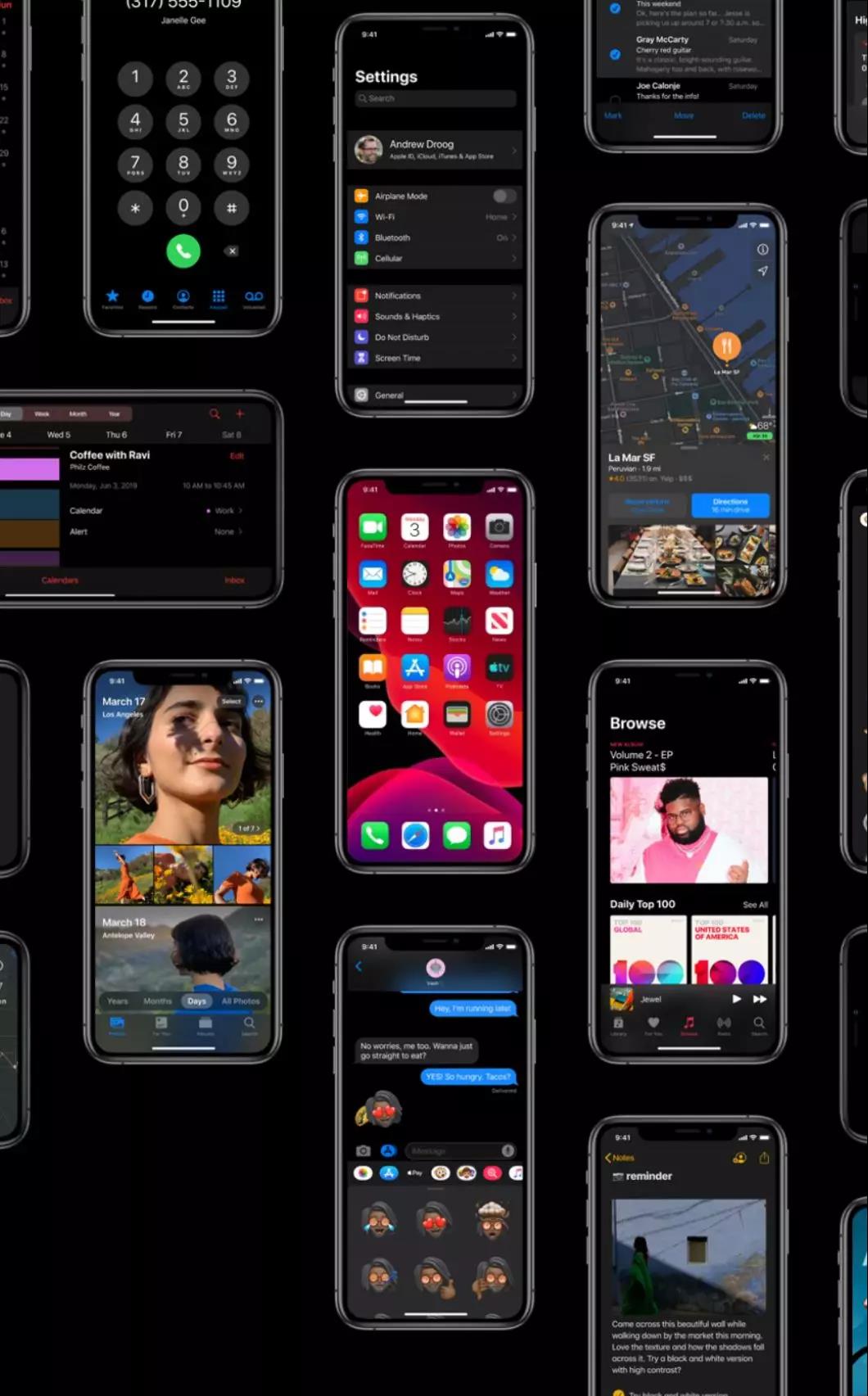 iOS13上手亲测：更快的运行速度，全新暗黑模式登场！