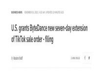 TikTok出售令期限再次延长7天什么情况？美国再次延长TikTok出售令期原因曝光
