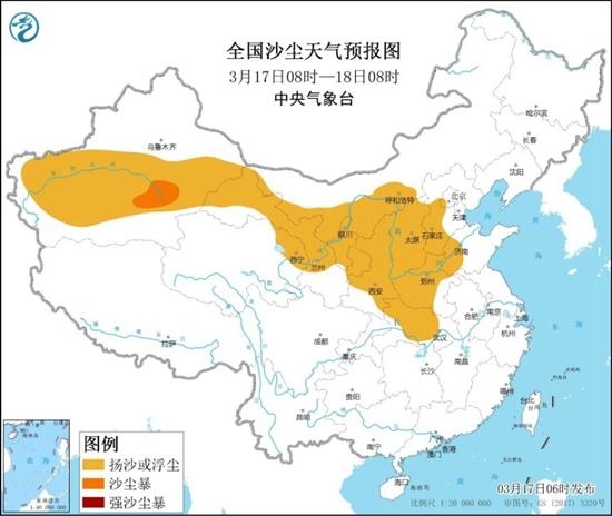 中央气象台继续发布沙尘暴蓝色预警：这份防御指南快收藏