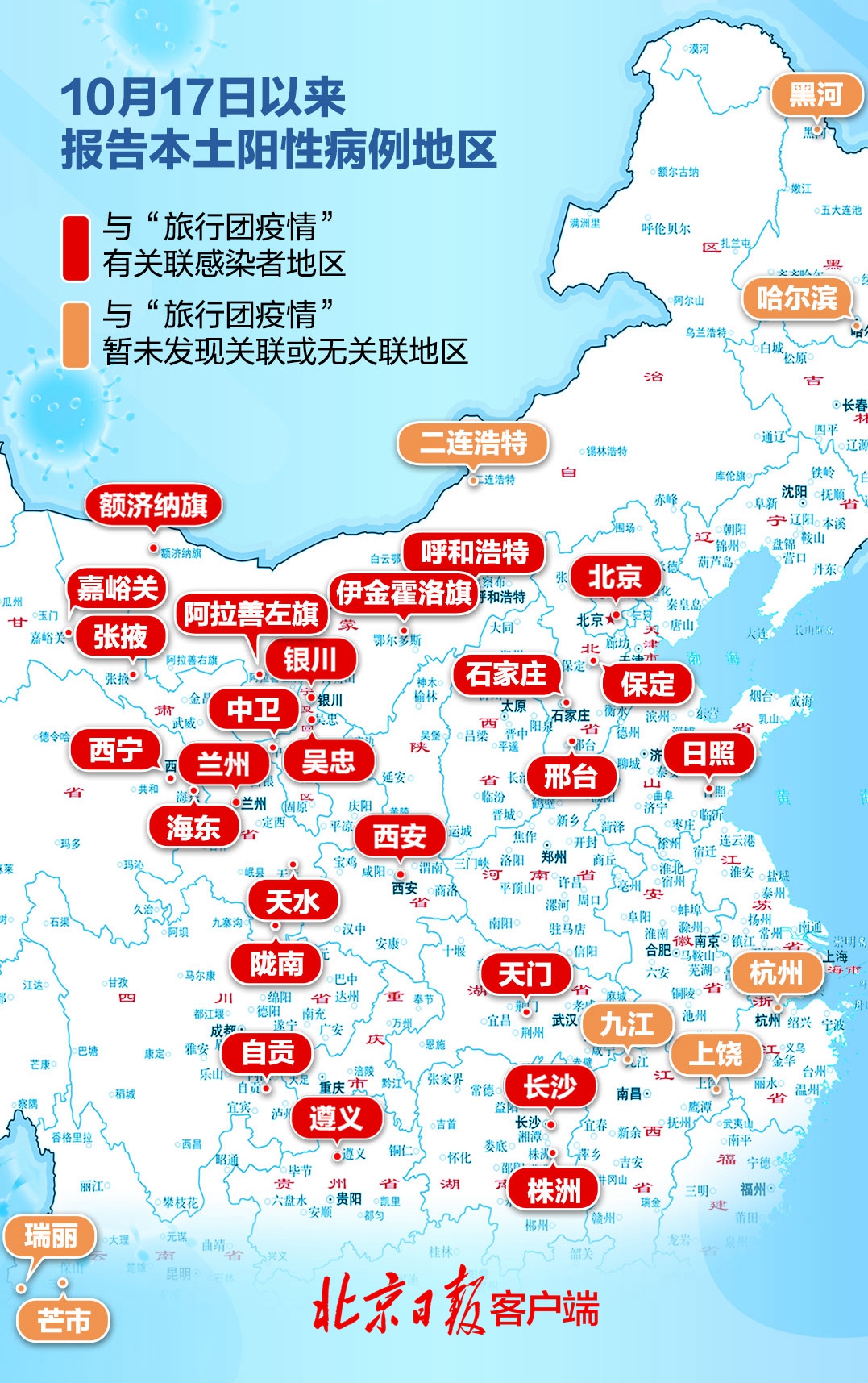 31省区市新增59例本土确诊 旅行团疫情370人关系图