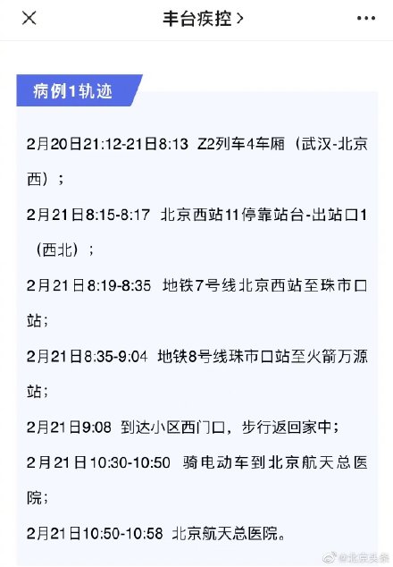 北京2月23日新增本土确诊2例 航天总医院2号楼全封闭