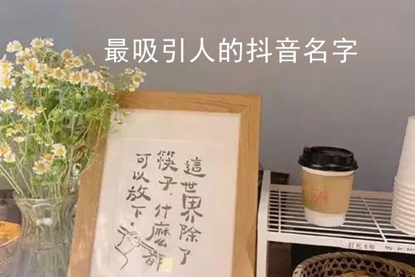 抖音名字怎么写吸引人 好听的抖音昵称简单气质